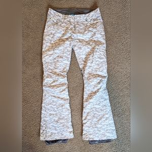 Burton women's ski snowboard pants size Medium 6 white gray camo.